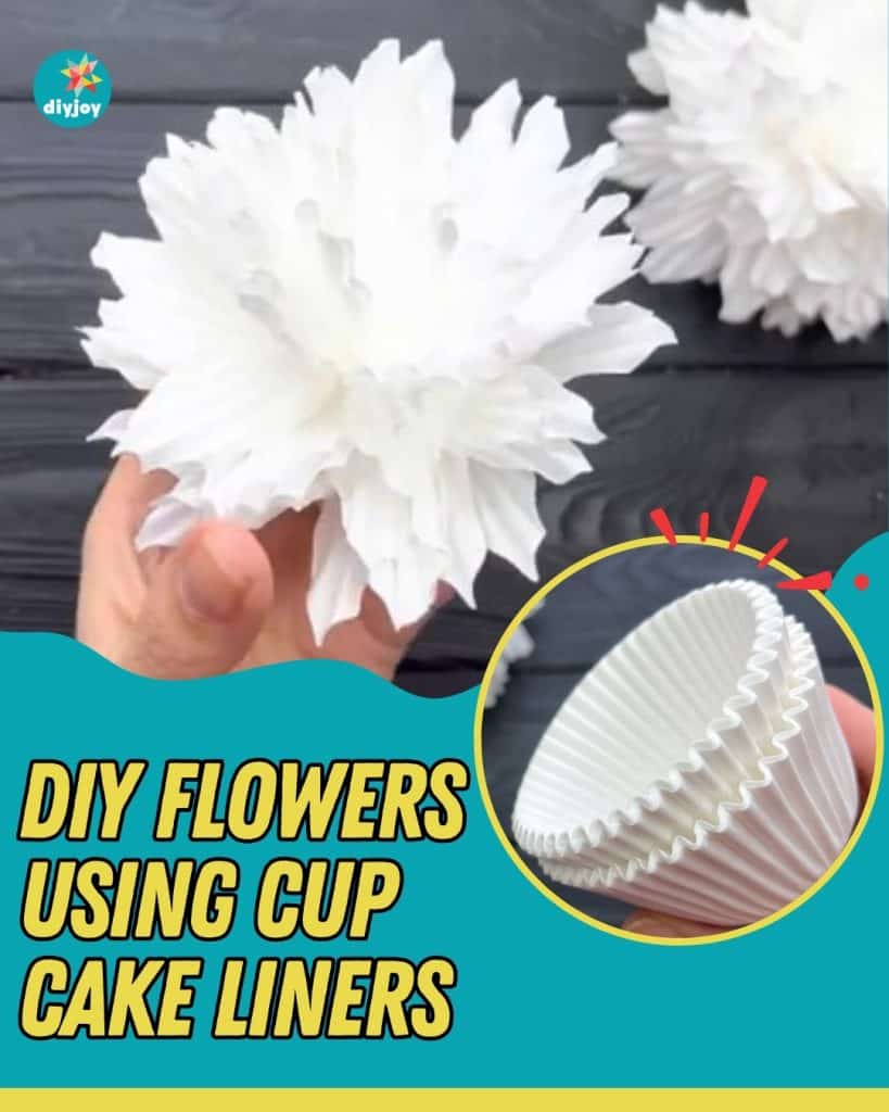 DIY Flowers Using Cupcake Liners Tutorial