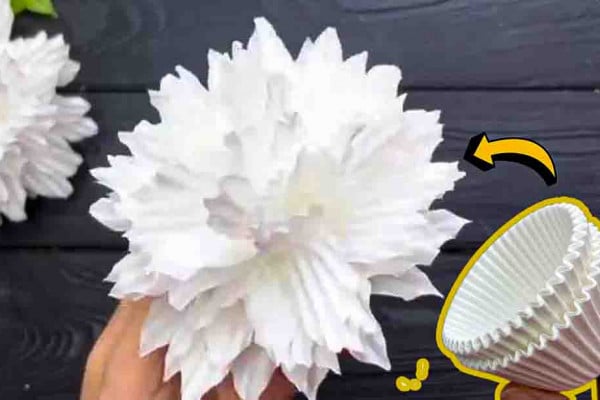 DIY Flowers Using Cupcake Liners Tutorial