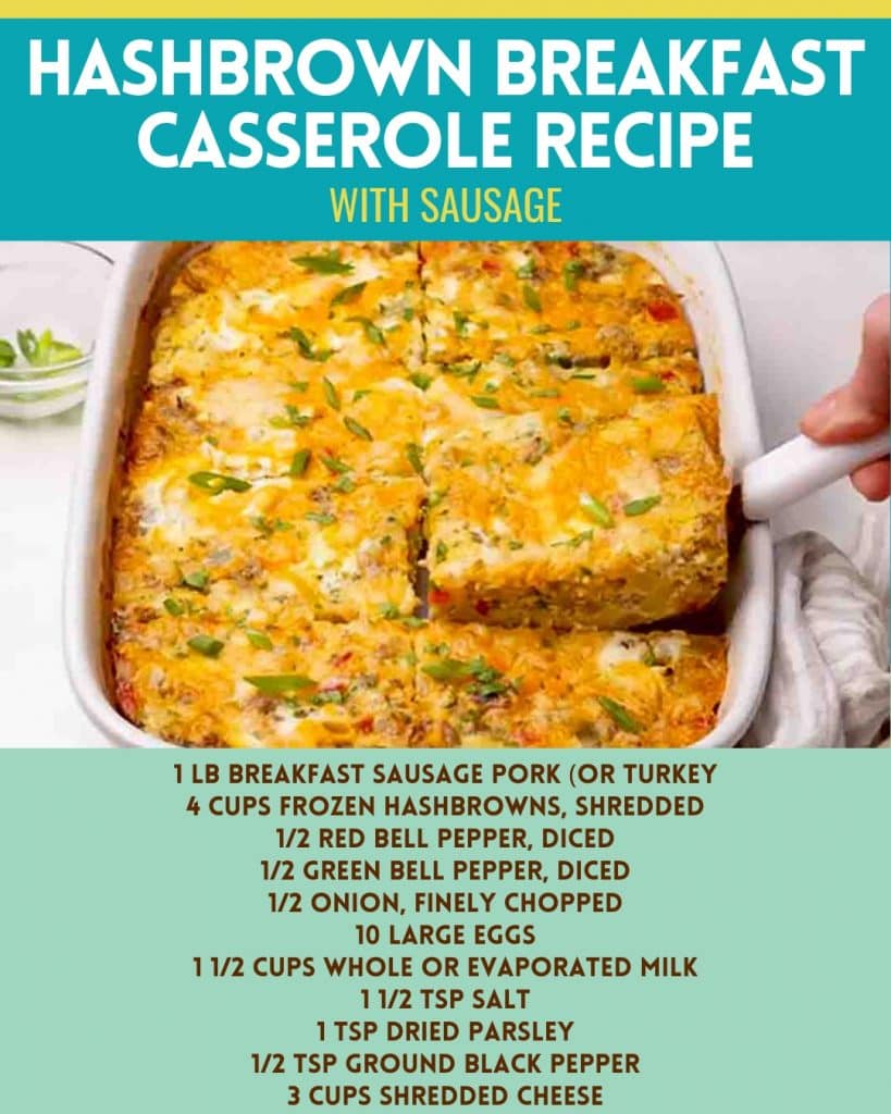 Hashbrown Breakfast Casserole with Sausage