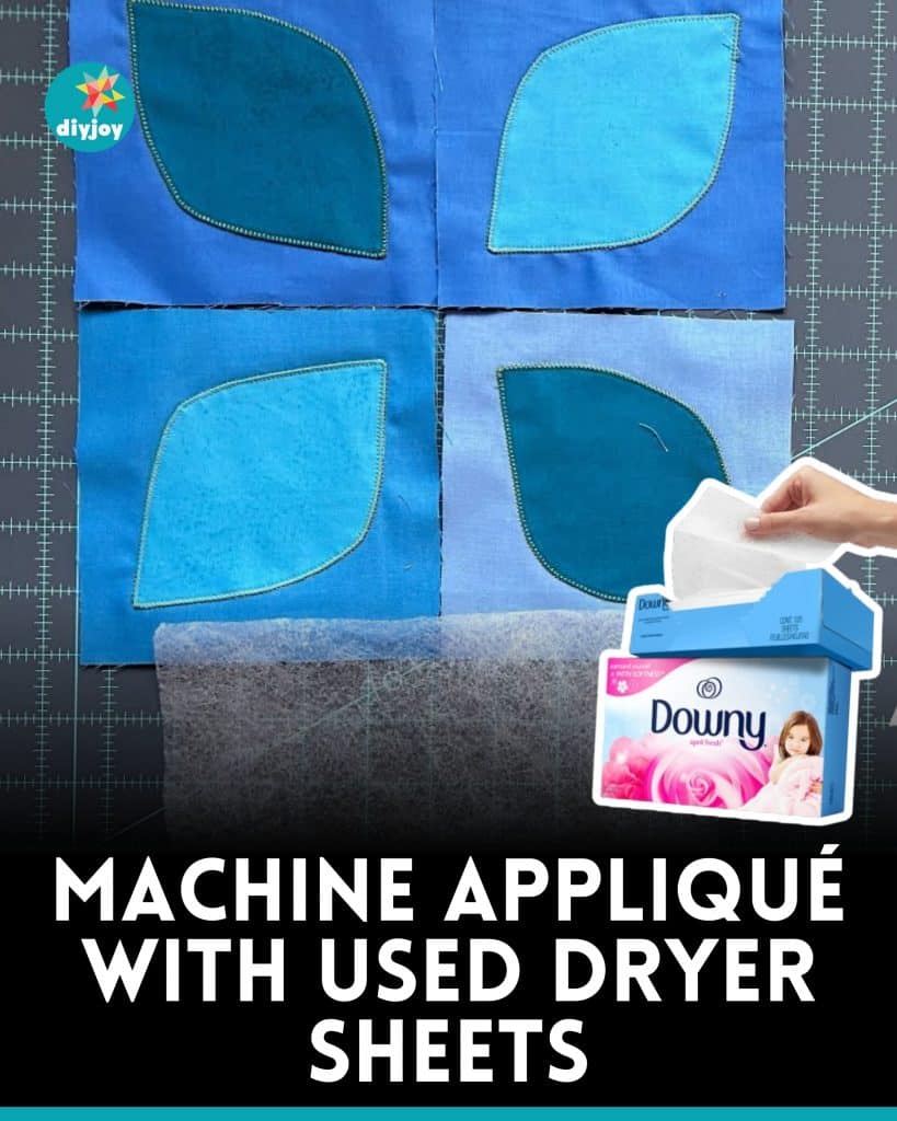 Machine Appliqué with Used Dryer Sheets