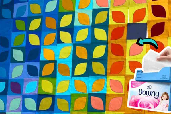 Machine Appliqué with Used Dryer Sheets