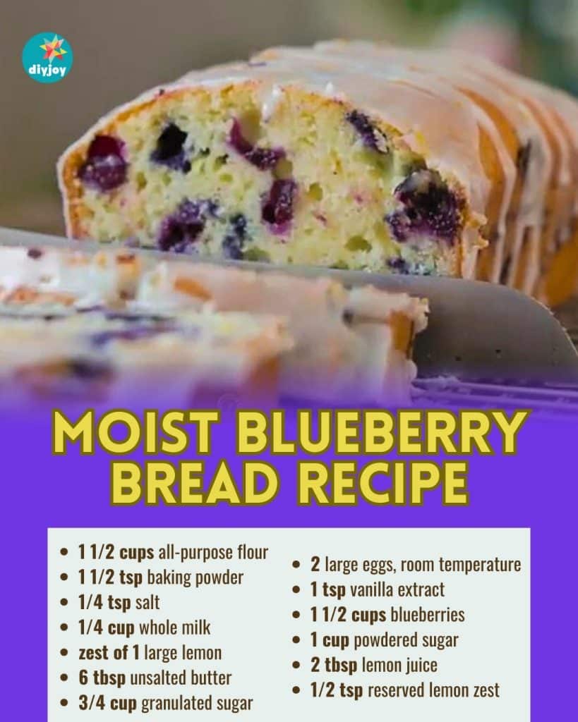 Moist Blueberry Bread Recipe