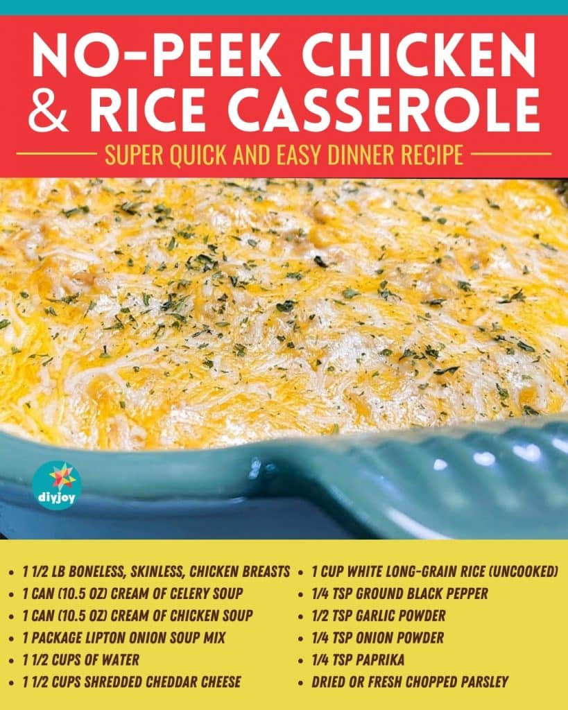 No-Peek Chicken and Rice Casserole Recipe