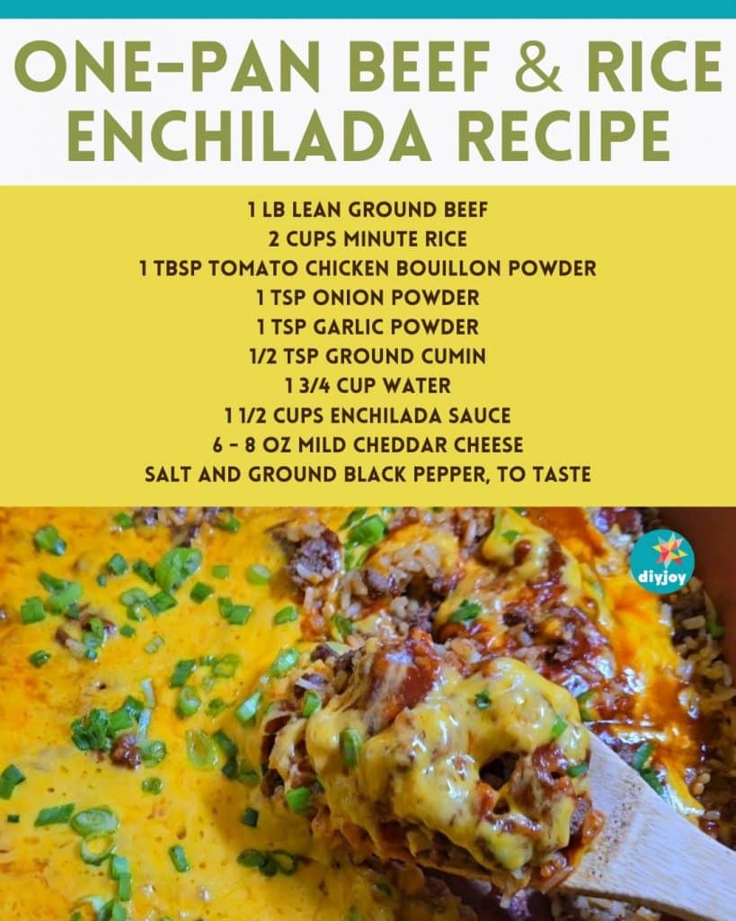 One-Pan Beef and Rice Enchilada Recipe