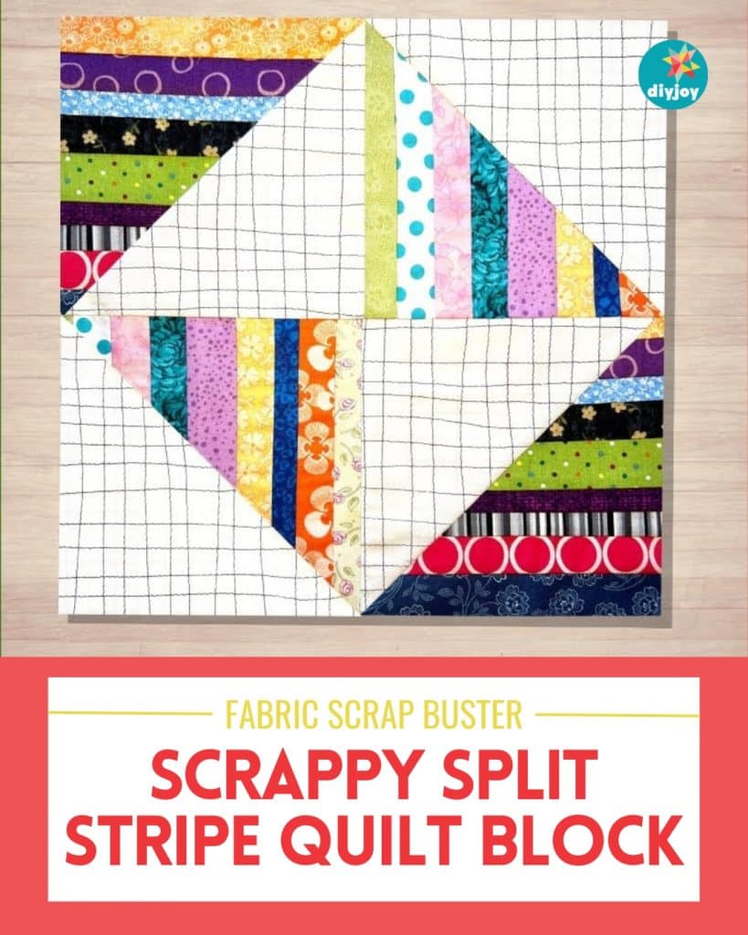 Scrappy Split Stripe Quilt Block Tutorial