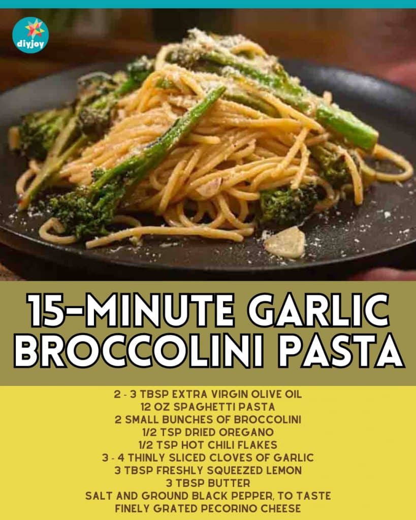 15-Minute Garlic Broccolini Pasta Recipe