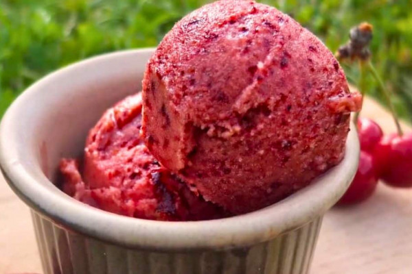 3-Ingredient Cherry Sorbet