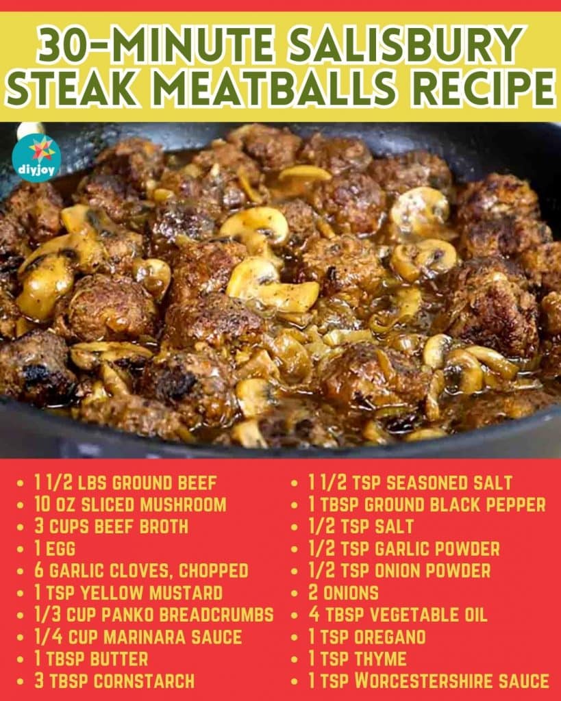 30-Minute Salisbury Steak Meatballs Recipe