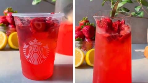 Copycat Starbucks Strawberry Acai With Lemonade Refresher | DIY Joy Projects and Crafts Ideas