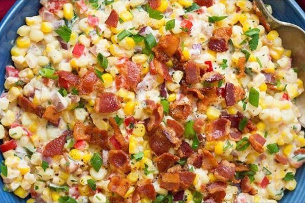Creamy Confetti Corn With Bacon