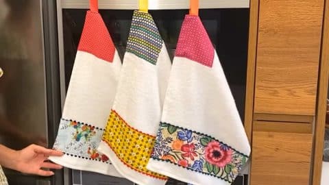 DIY Kitchen Towels Using Fabric Scraps | DIY Joy Projects and Crafts Ideas