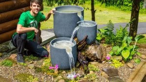 DIY Vanishing Waterfalls Planter Pot Fountain (1)