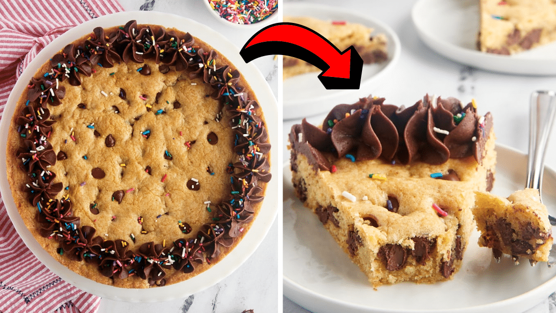 Easy Chocolate Chip Cookie Cake Recipe | DIY Joy Projects and Crafts Ideas