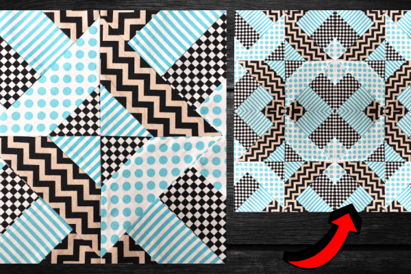 Easy Jelly Roll Hidden Wells Quilt Block Tutorial