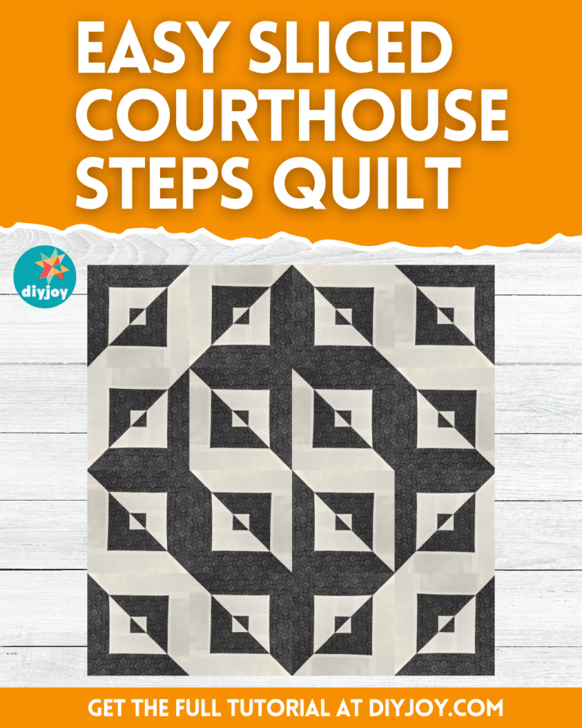 Easy Sliced Courthouse Steps Quilt Block Tutorial - DIY Joy