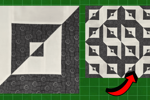 Easy Sliced Courthouse Steps Quilt Block Tutorial