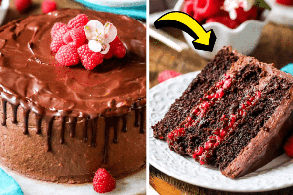 Easy-to-Make Rich Chocolate Raspberry Cake