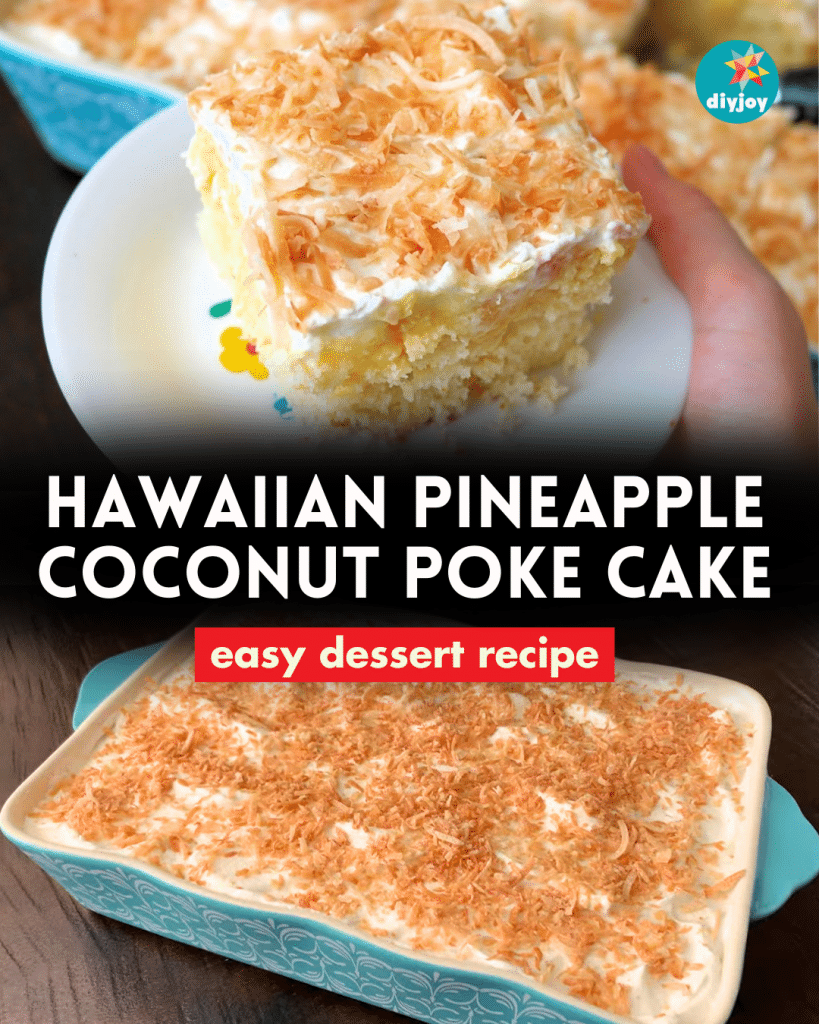 Hawaiian Pineapple Coconut Poke Cake