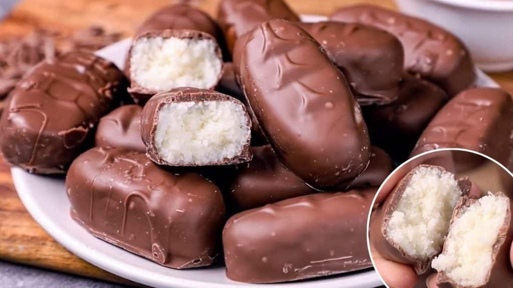 Homemade Bounty Chocolate Bars
