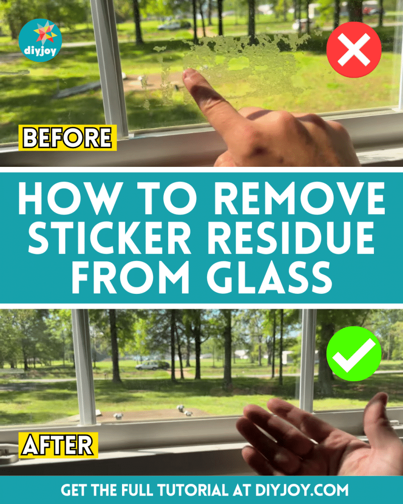 How to Remove Sticker Residue from Glass - DIY Joy