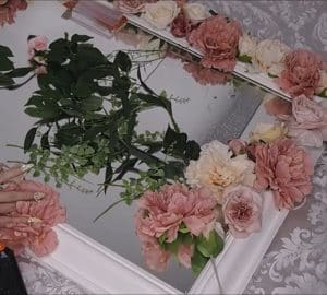 DIY Floral Mirror Tutorial - DIY Joy