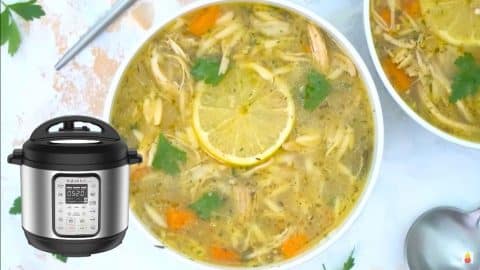 Instant Pot Lemon Chicken Orzo Soup | DIY Joy Projects and Crafts Ideas