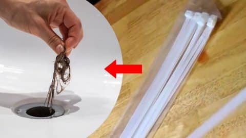 Make A Drain Cleaning Tool Snake Stick With Zip Tie | DIY Joy Projects and Crafts Ideas