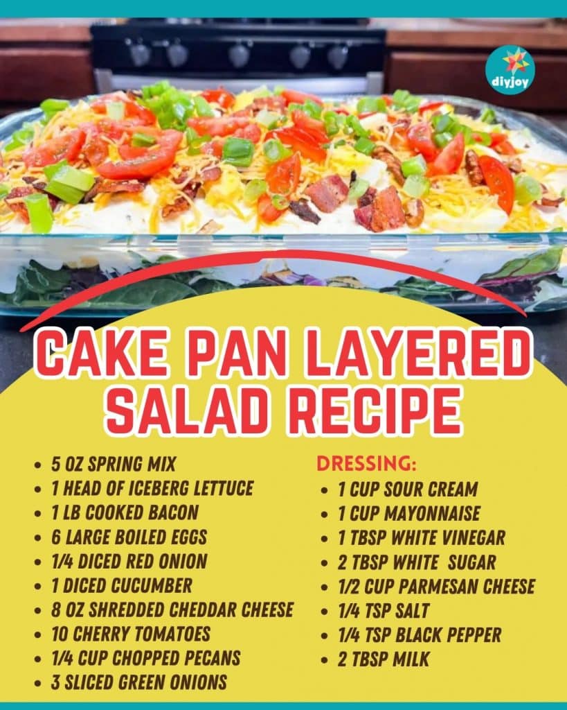 Cake Pan Layered Salad Recipe
