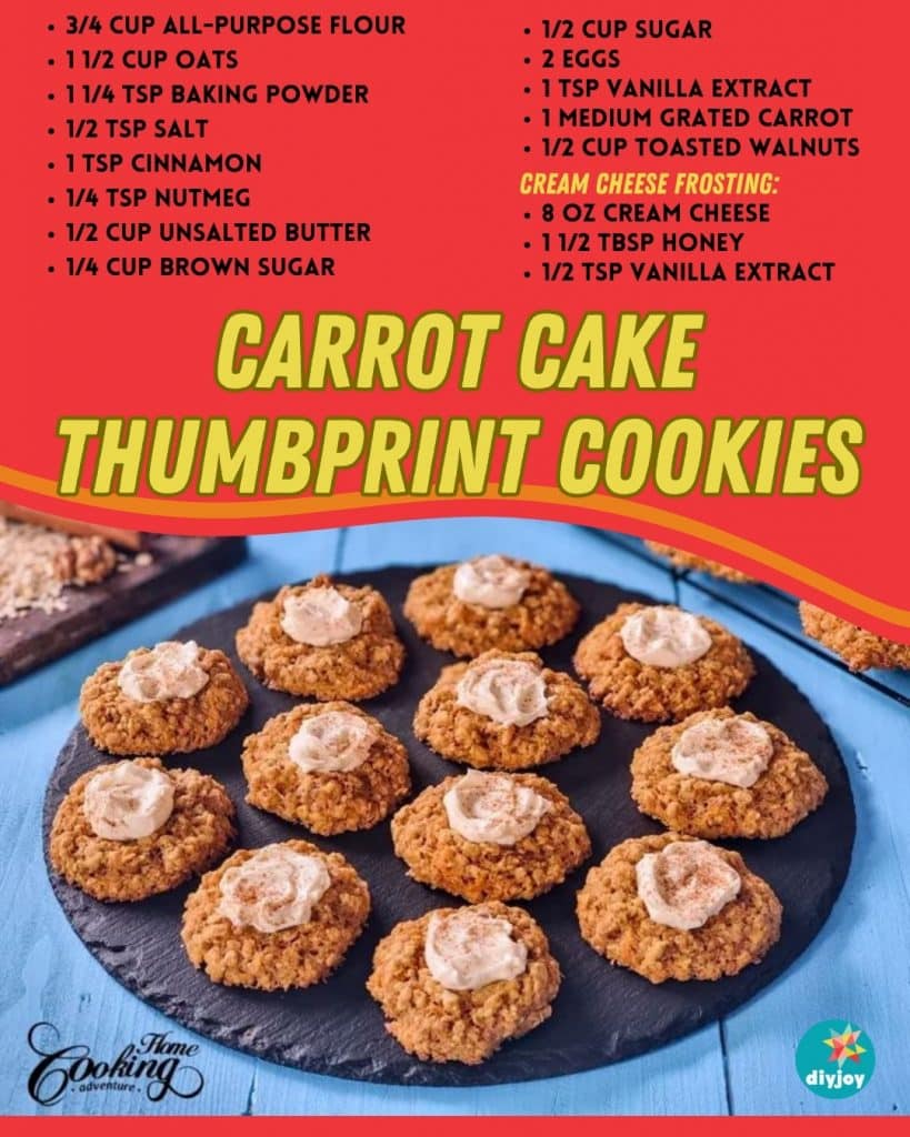 Carrot Cake Thumbprint Cookies Recipe