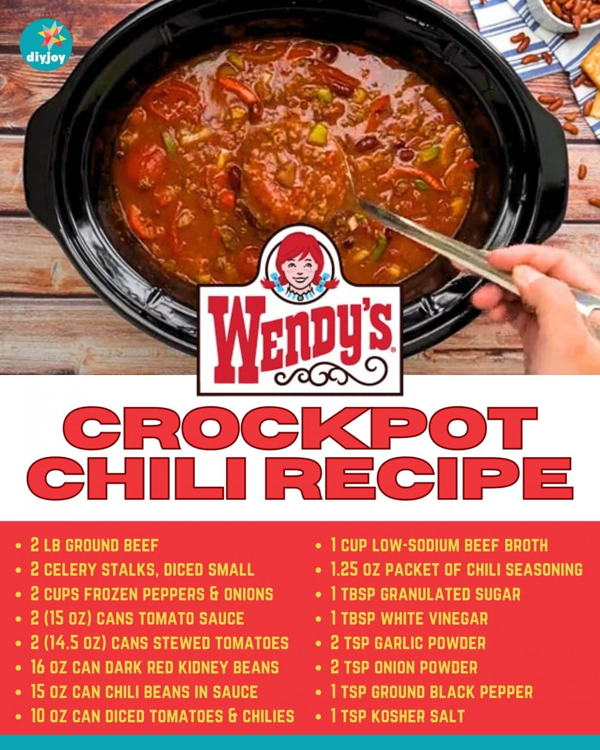 Crockpot Wendy's Chili Recipe