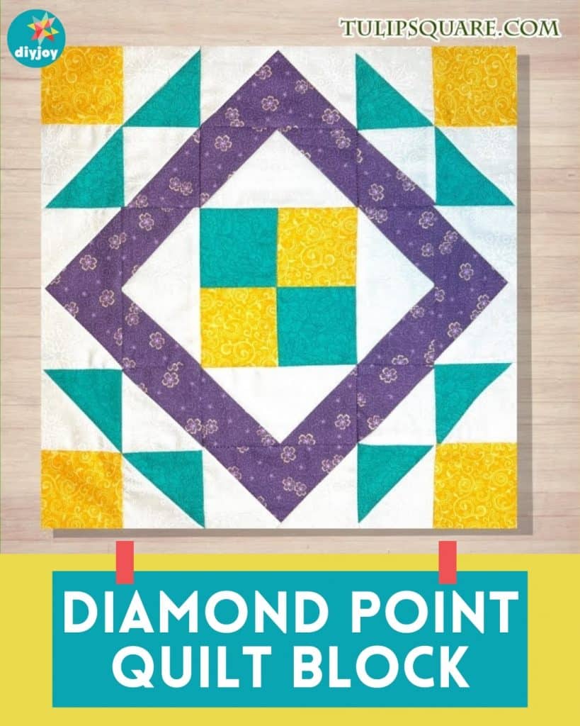 Diamond Point Quilt Block Tutorial