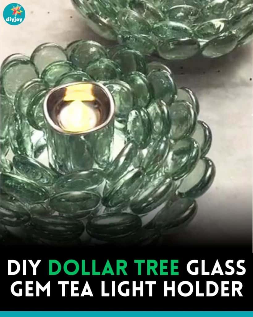 DIY Dollar Tree Glass Gem Tea Light Holder