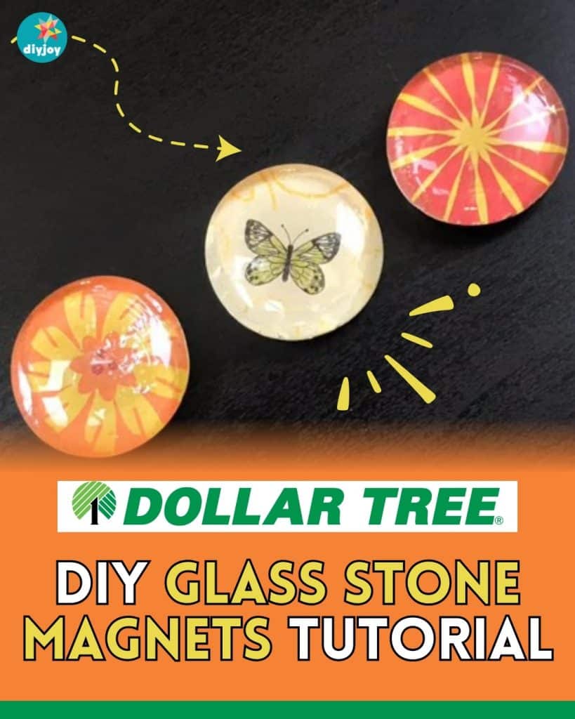 Dollar Tree DIY Glass Stone Magnets Tutorial