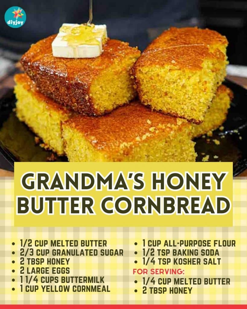 Grandma's Honey Butter Cornbread Recipe