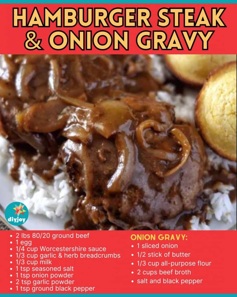 Hamburger Steak & Onion Gravy Recipe