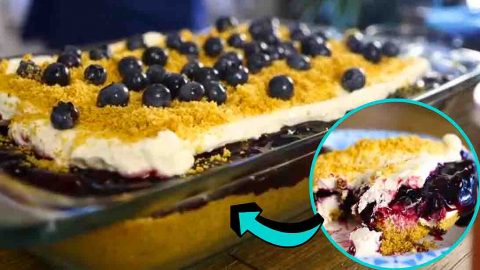 No-Bake Blueberry Yum Yum Recipe | DIY Joy Projects and Crafts Ideas