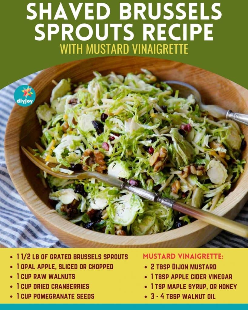Shaved Brussels Sprouts Salad with Mustard Vinaigrette