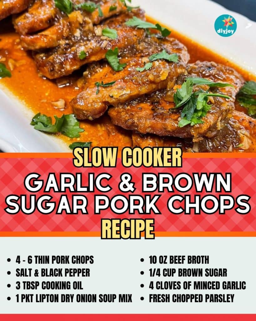 Slow Cooker Garlic & Brown Sugar Pork Chops Recipe