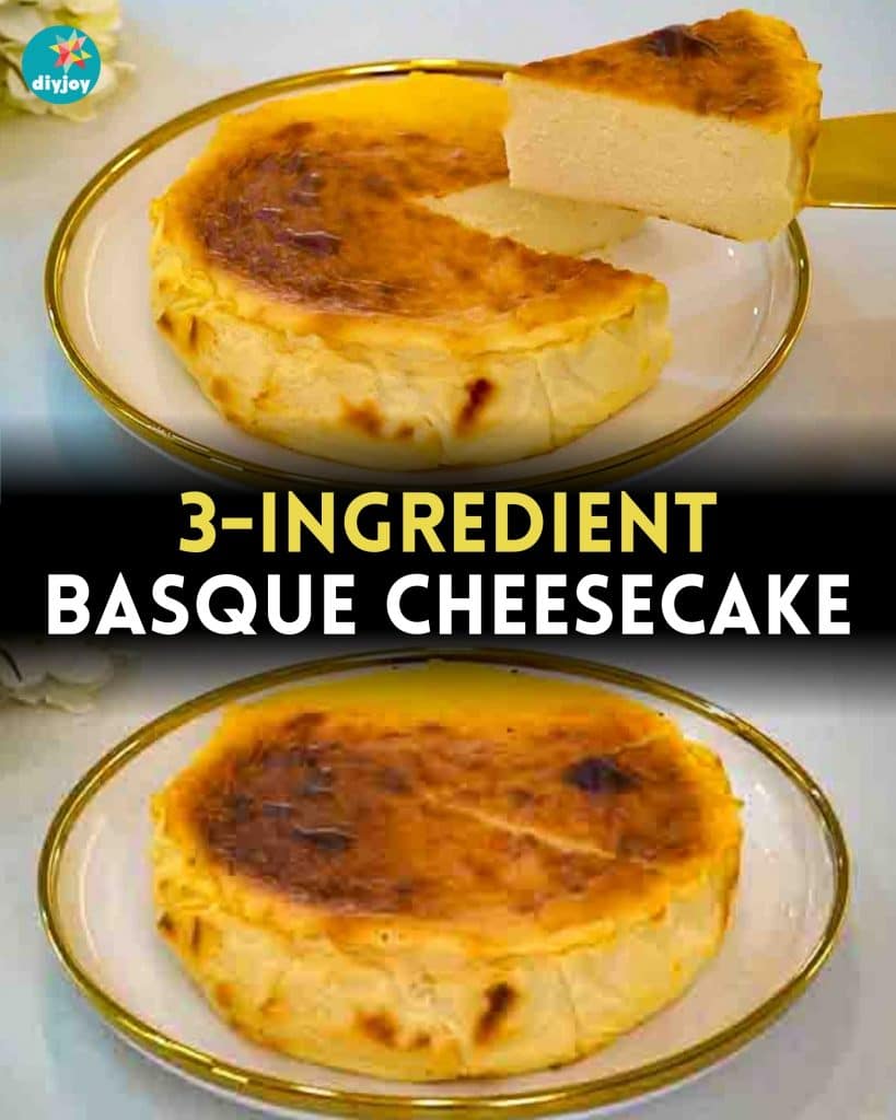 3-Ingredient Basque Cheesecake Recipe
