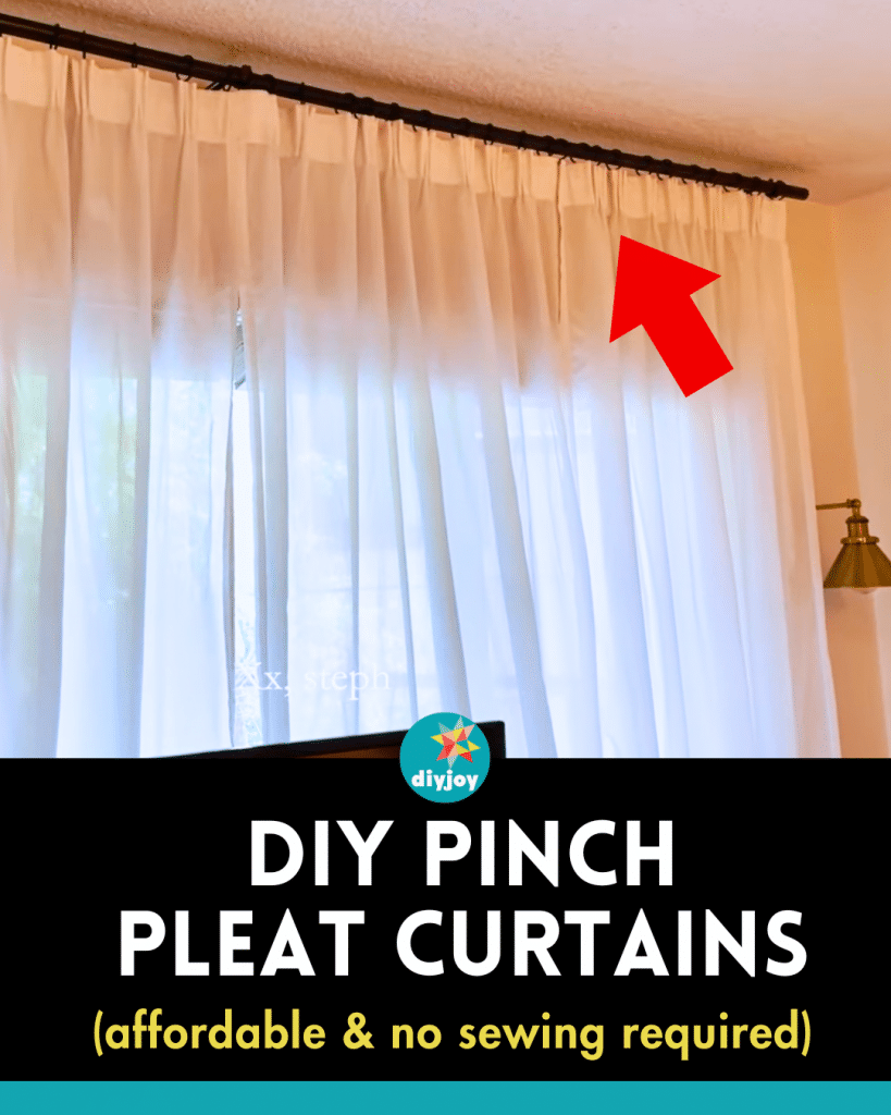 DIY Pinch Pleat Curtains (No Sewing)