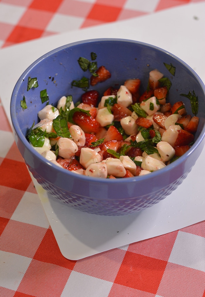Easy Caprese Salad Recipe Made With Strawberries