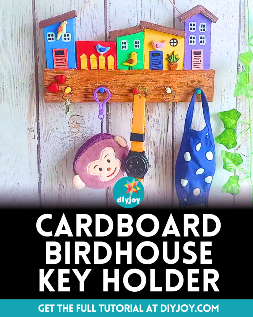 Easy DIY Cardboard Birdhouse Key Holder Tutorial