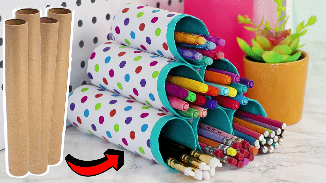 How to Make a Cardboard Tube Organizer | DIY Joy Projects and Crafts Ideas