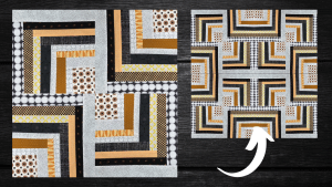 Easy Improv Quarter Log Cabin Quilt Tutorial