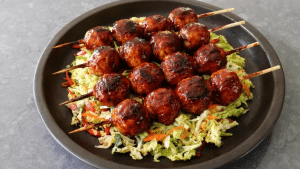 Easy Make-Ahead Grilled Chicken Meatballs Recipe