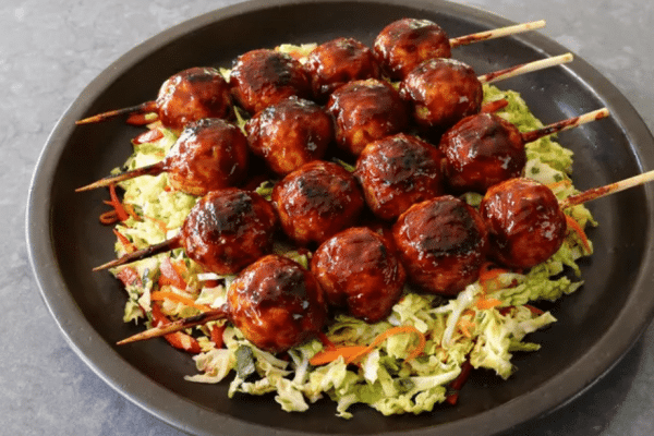 Easy Make-Ahead Grilled Chicken Meatballs Recipe