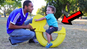 Easy DIY Upcycled Tire Seesaw Tutorial