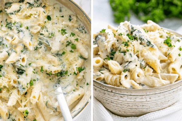Easy-to-Make Creamy Spinach & Artichoke Pasta