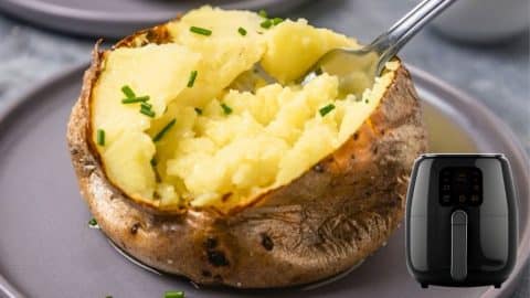 Fluffy Air Fryer Baked Potatoes | DIY Joy Projects and Crafts Ideas