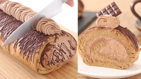 Gluten-free Chocolate Coffee Swiss Roll Cake Recipe | DIY Joy Projects and Crafts Ideas